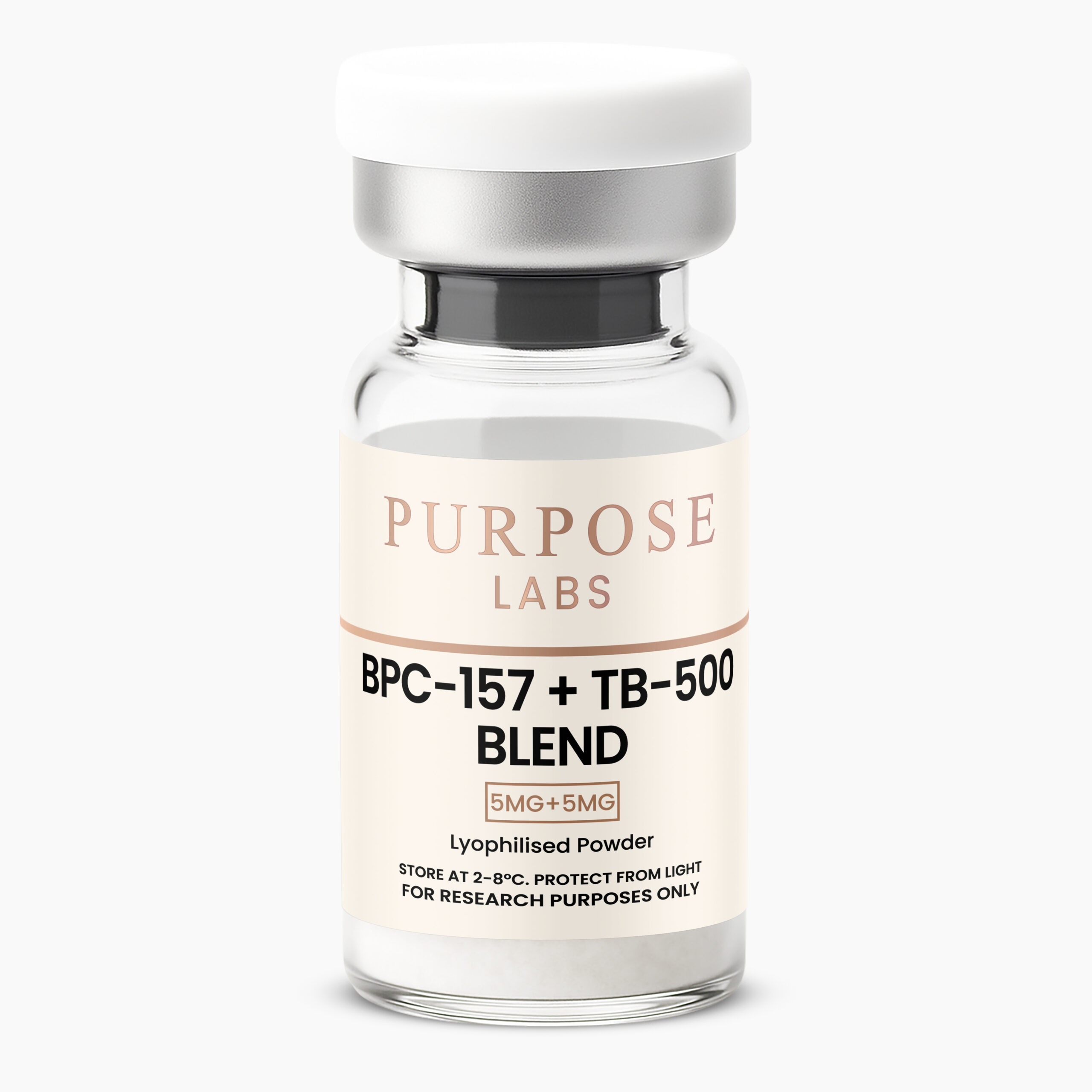 BPC-157 + TB-500 Blend 10mg (5mg/5mg) tissue-signalling research peptide blend vial – Purpose Labs Australia