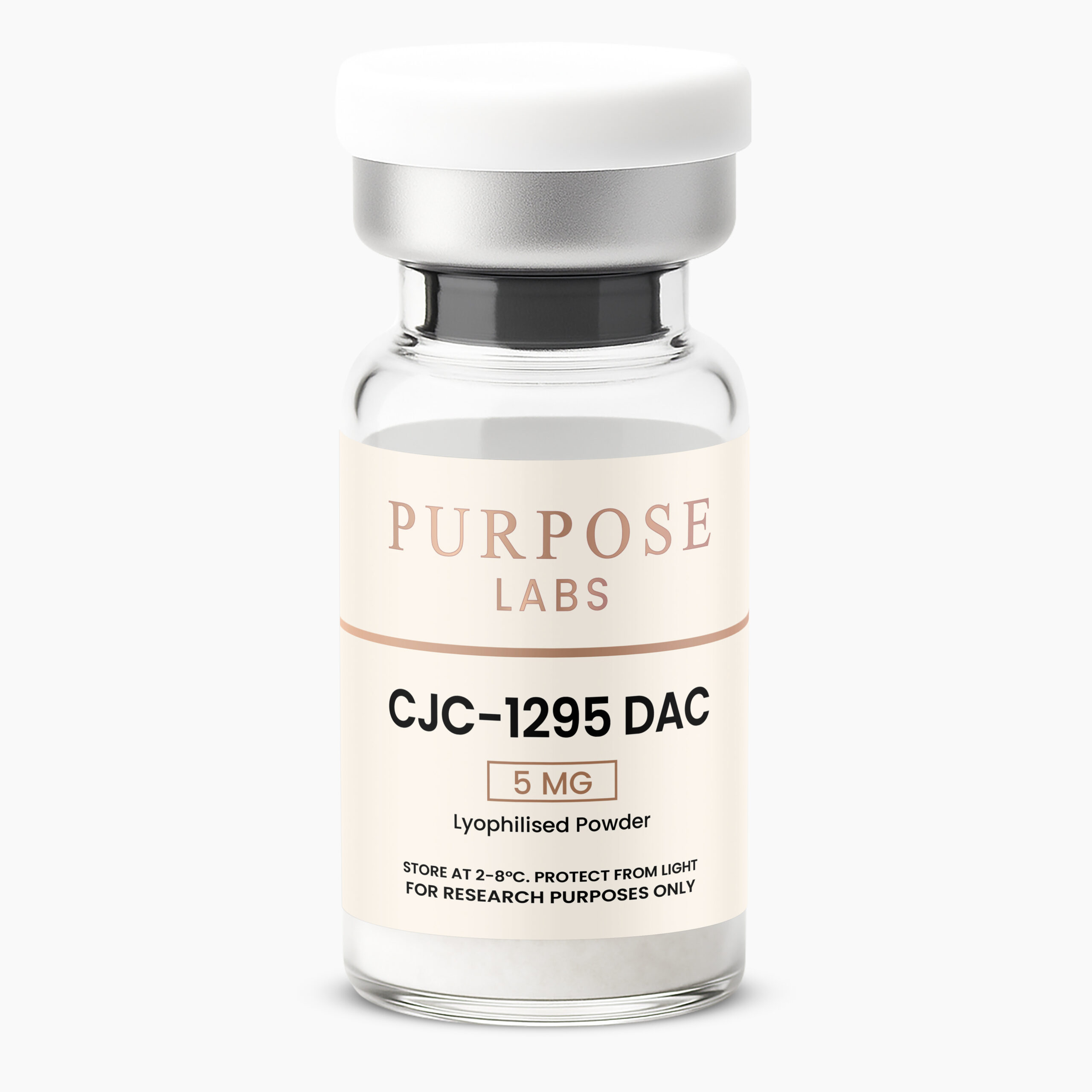 CJC-1295 DAC 5mg long-acting GHRH research peptide vial – Purpose Labs Australia