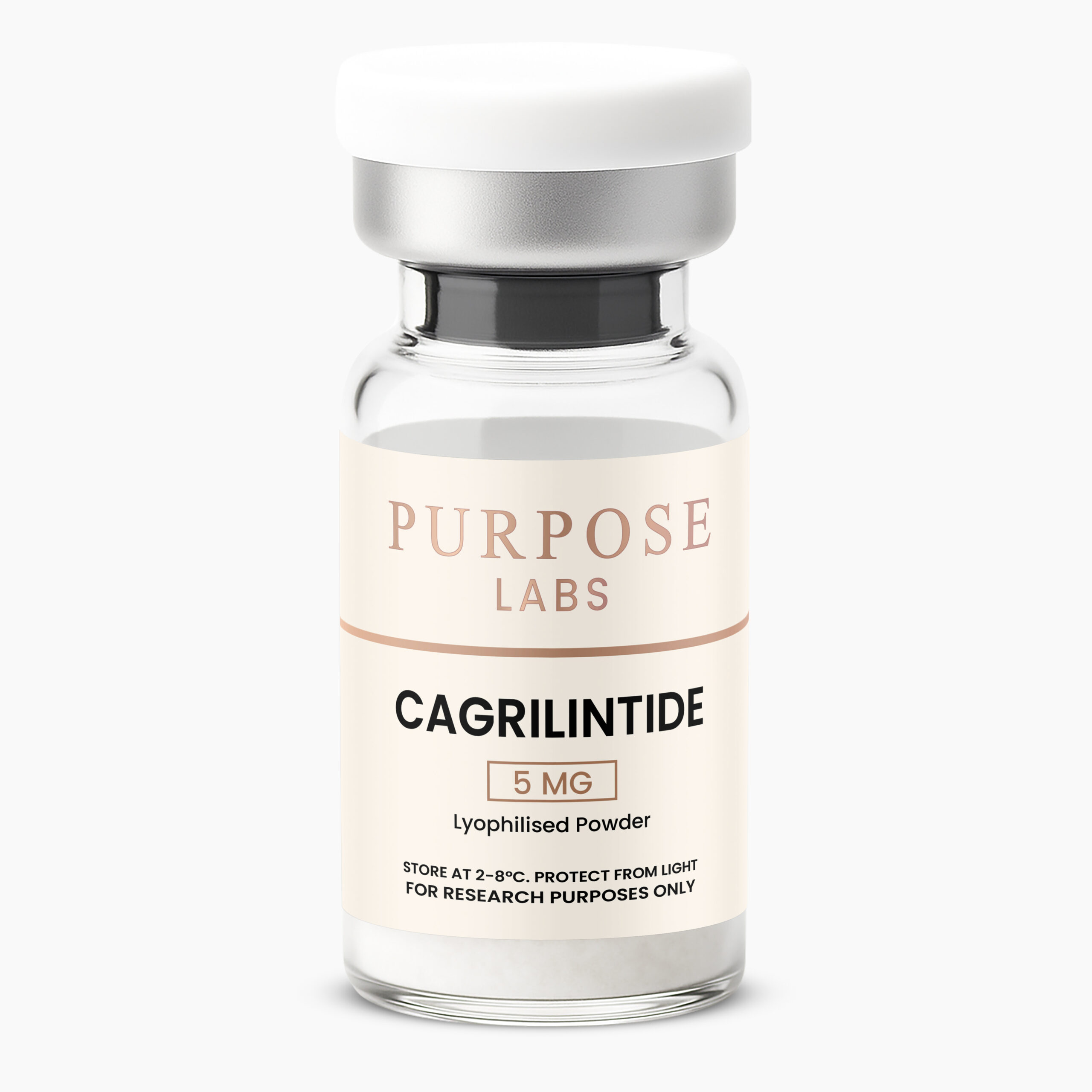 Cagrilintide 5mg long-acting amylin analogue vial – Purpose Labs Australia