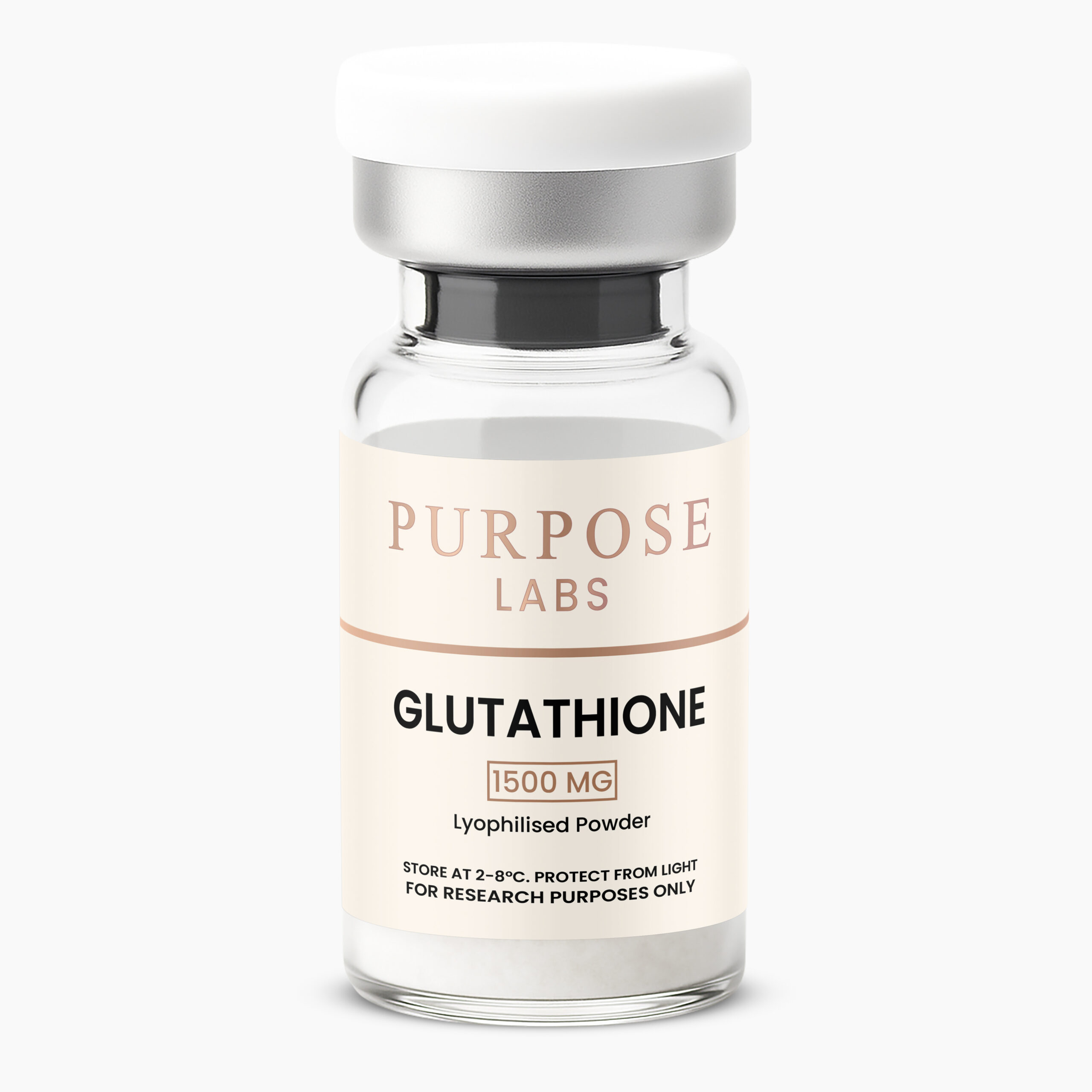 Glutathione 1500mg antioxidant tripeptide research product vial – Purpose Labs Australia