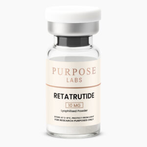 Retatrutide 10mg triple-receptor research peptide vial – Purpose Labs Australia