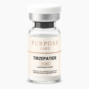 Tirzepatide 10mg dual GIP and GLP-1 research peptide vial – Purpose Labs Australia