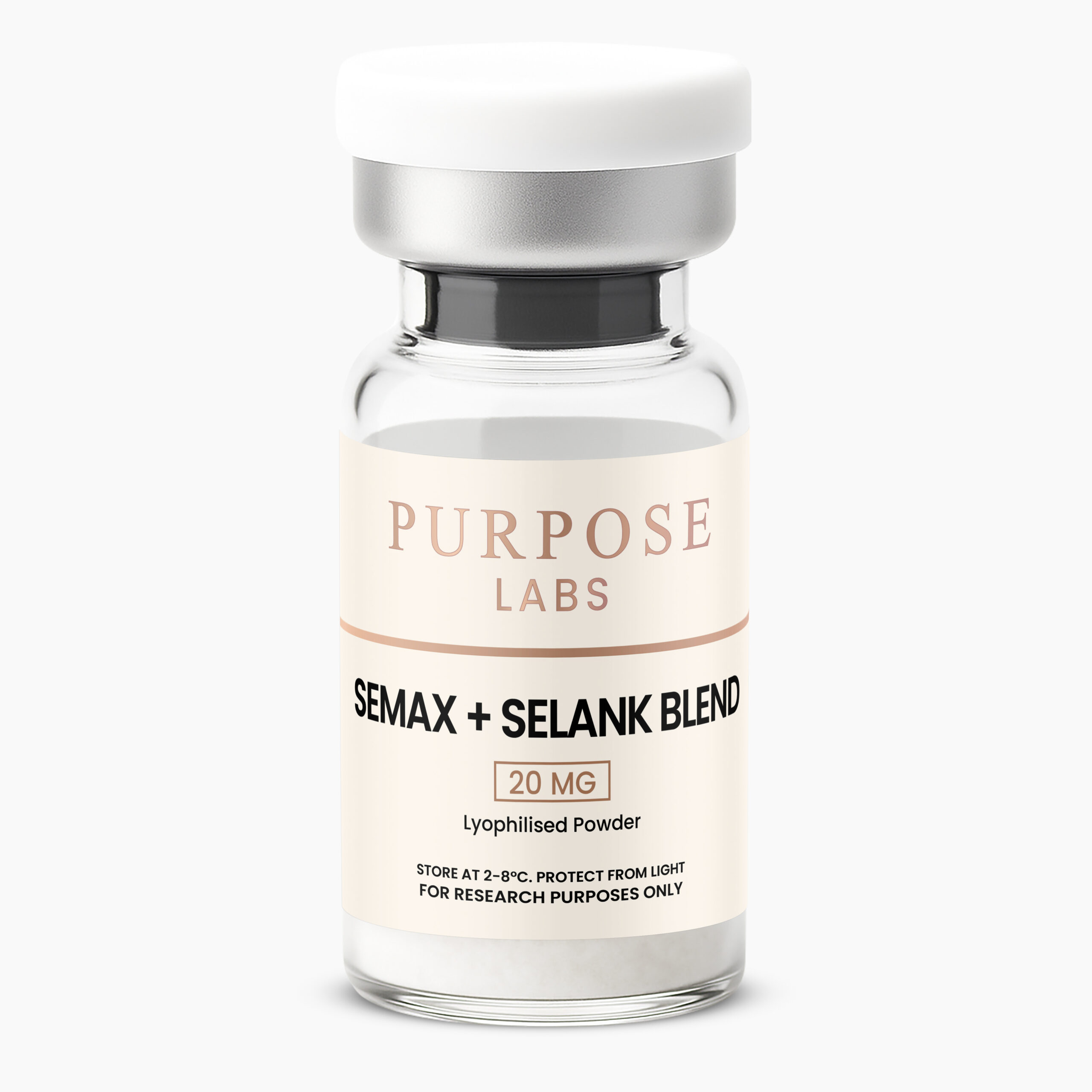 Semax + Selank Blend 20mg neuropeptide research blend vial – Purpose Labs Australia